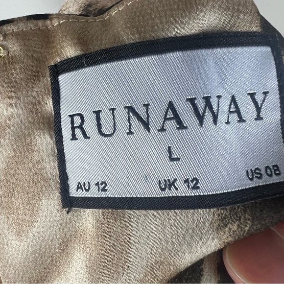 hello Molly RUNAWAY JANGELA MIDI DRESS LEOPARD Size L - Picture 8 of 9